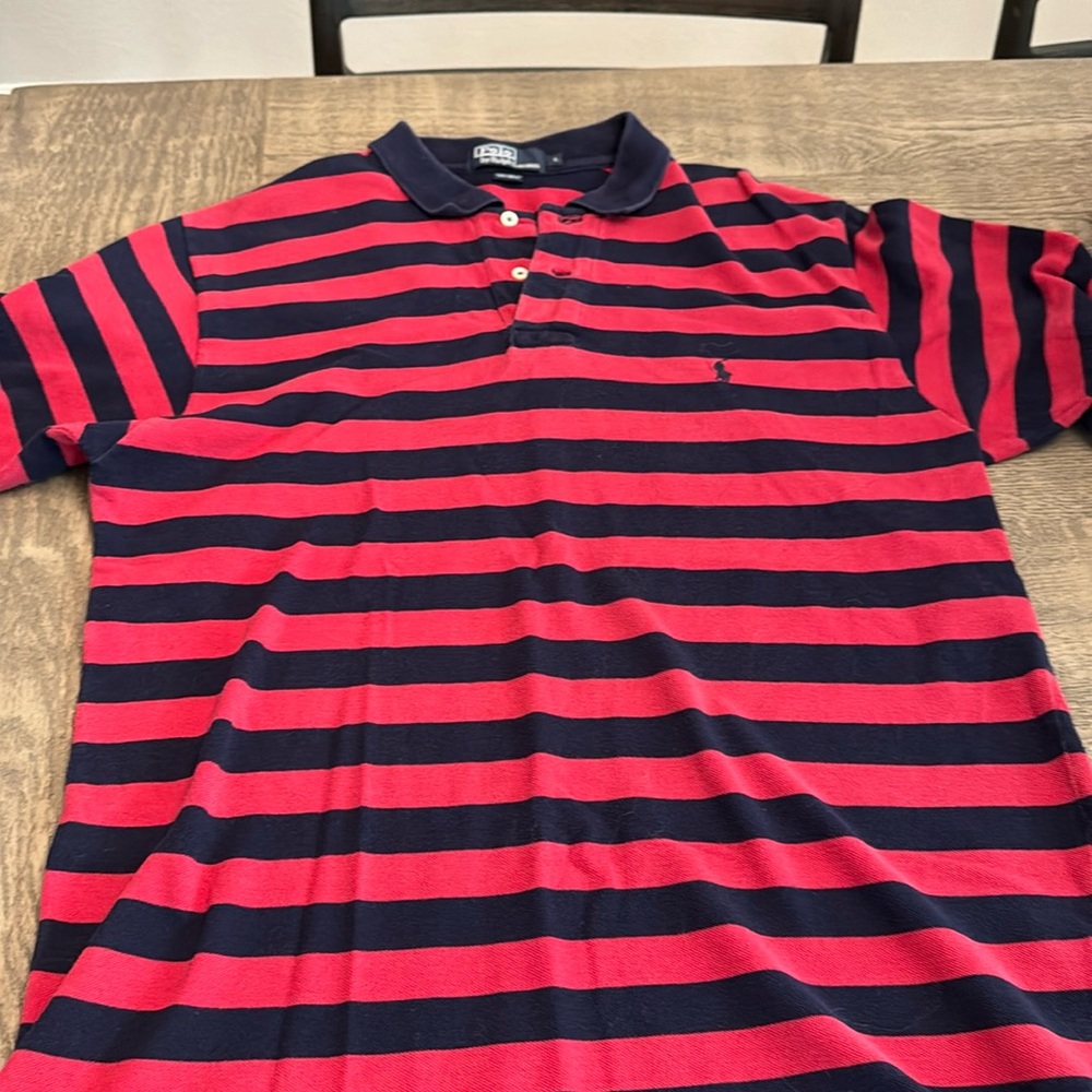 Polo Short sleeve knit striped EUC